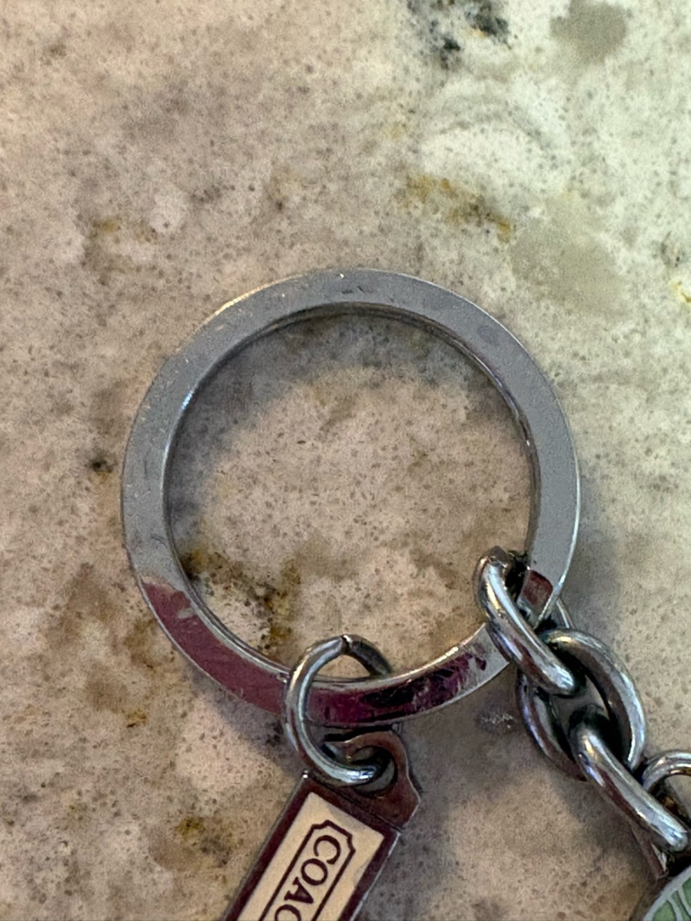 Vintage Y2K Coach Mint Green & Burgundy Flip Flop Keychain Charm - Picture 4 of 9